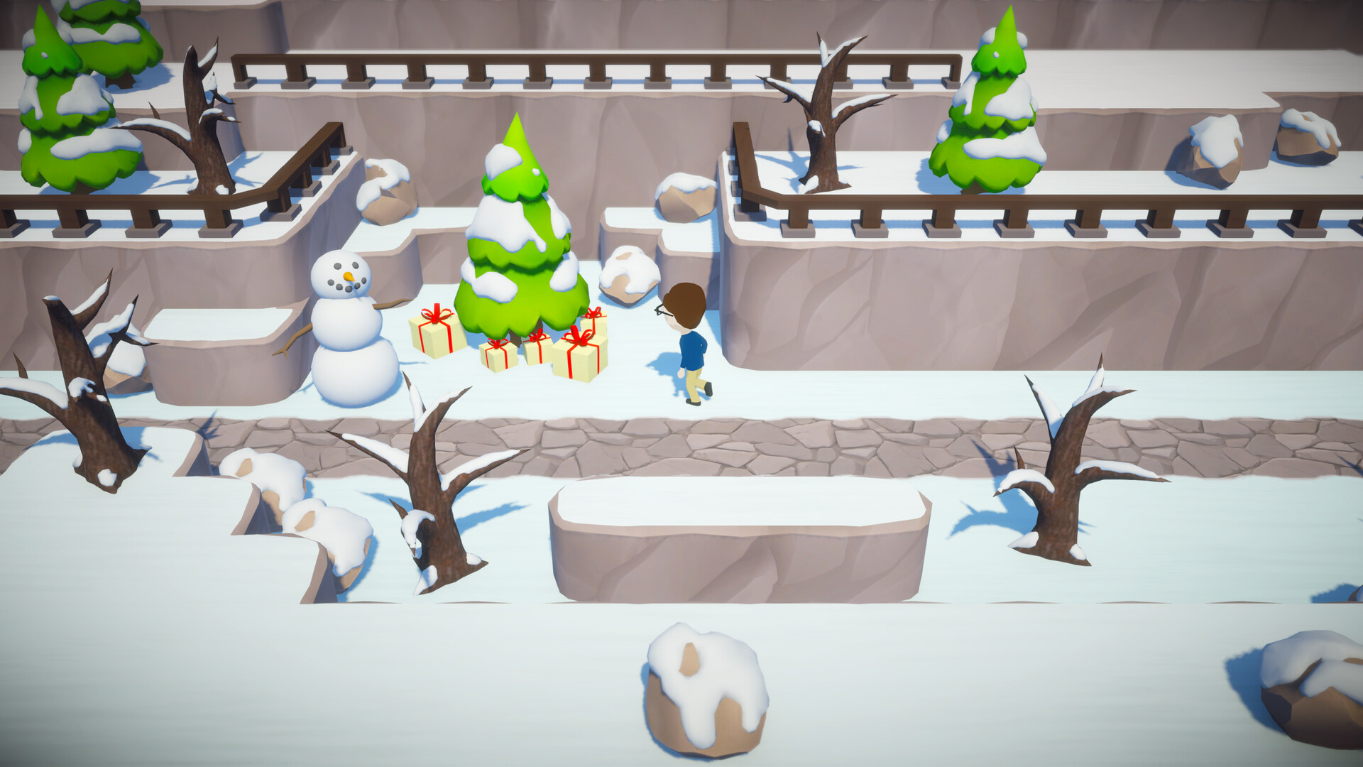 Trees Hate You snowy level screenshot
