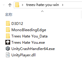 Trees Hate You extracted Windows files with Trees Hate You.exe visible